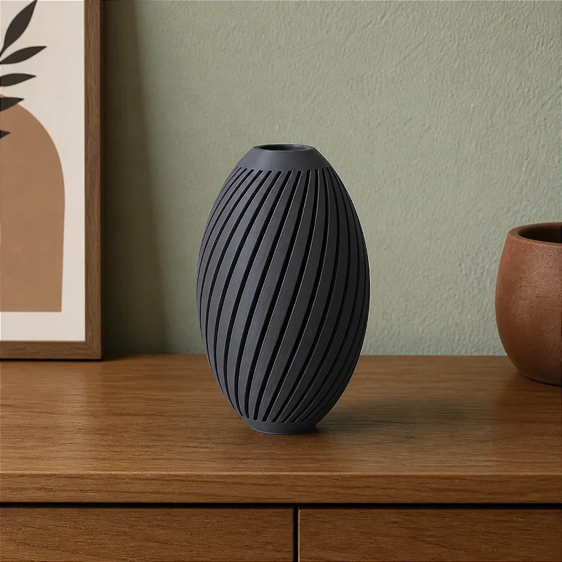 Karen | Vaso Nórdico Canelado em Espiral Criandê