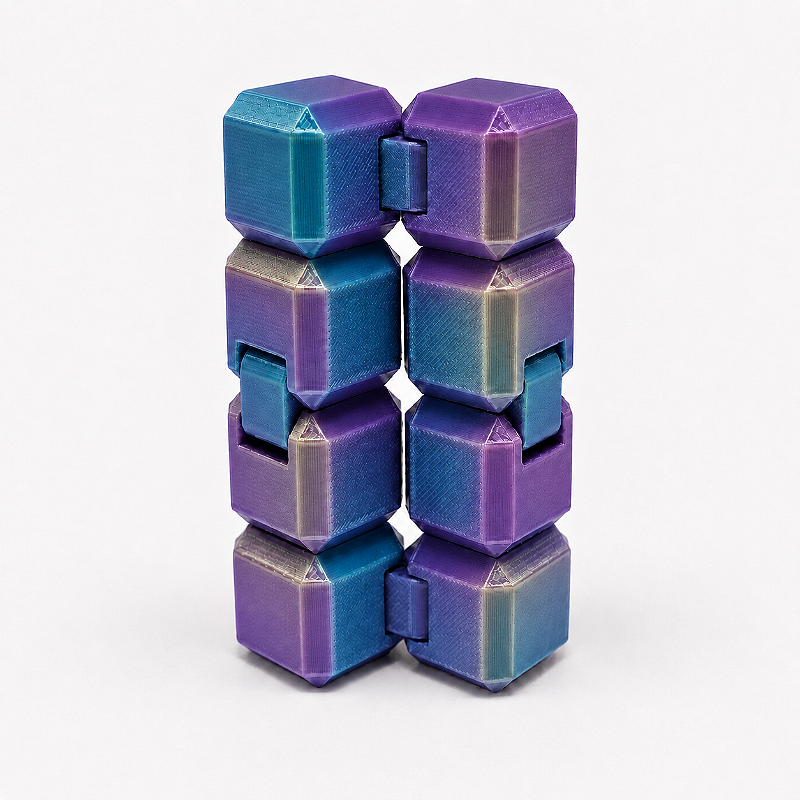Criandê Cubo Infinito | Peça Sensorial Antiestresse Articulada