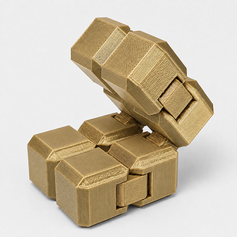 Criandê Cubo Infinito | Peça Sensorial Antiestresse Articulada