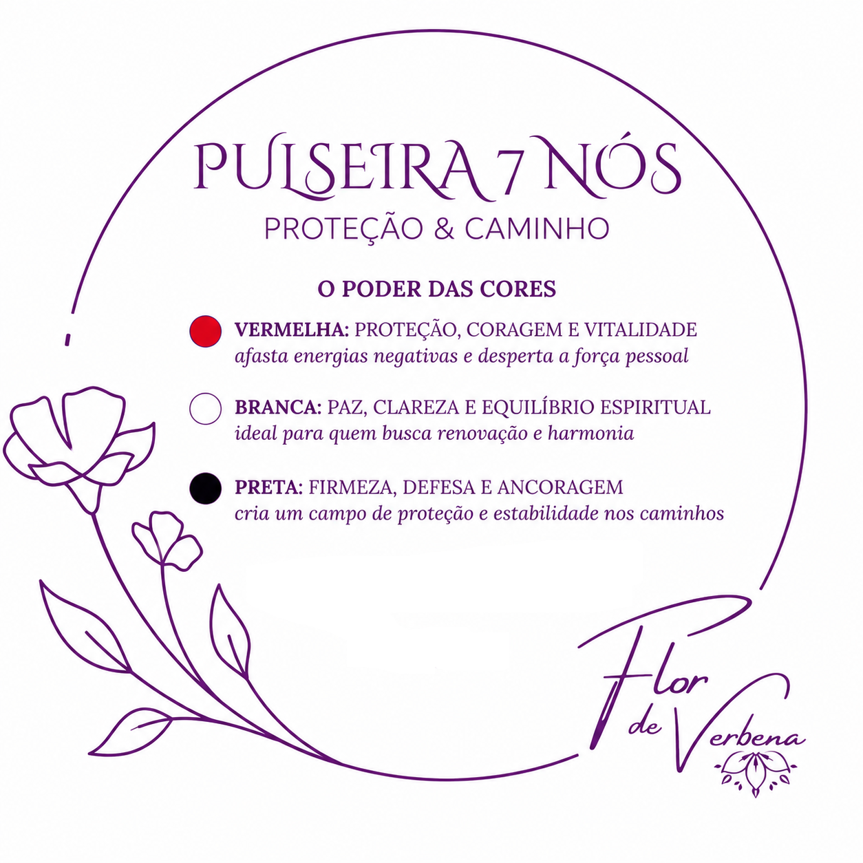 Pulseira 7 nós - Preta