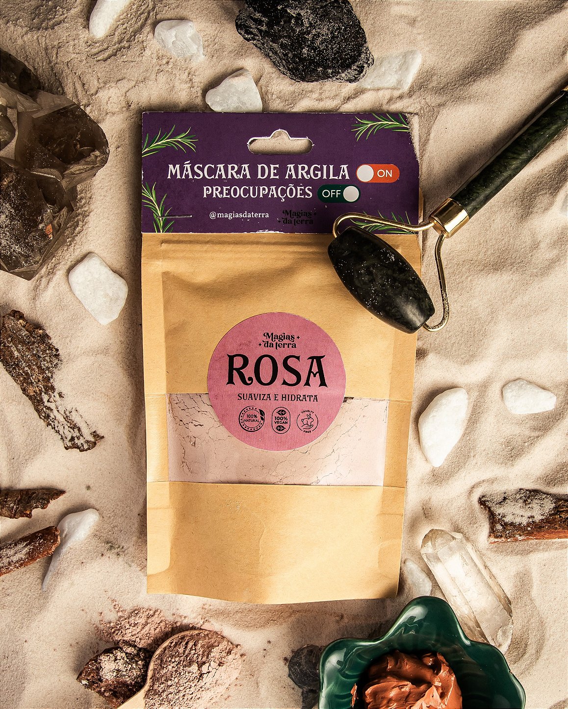 Argila Rosa em Pó SkinCare Hidratante 100g