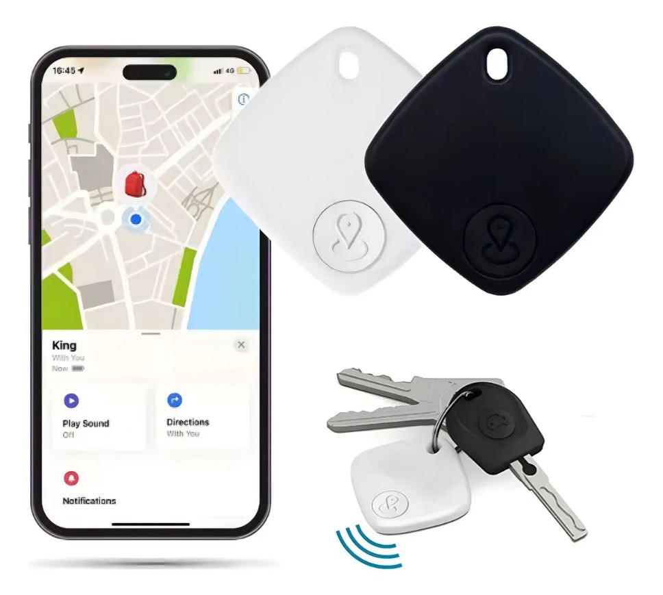 Smart Tag Localizador GPS Branco Compatível iPhone Apple