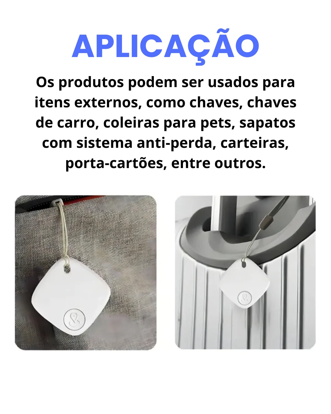 Smart Tag Localizador GPS Branco Compatível iPhone Apple