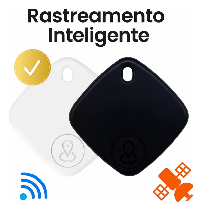 Smart Tag Localizador GPS Branco Compatível iPhone Apple