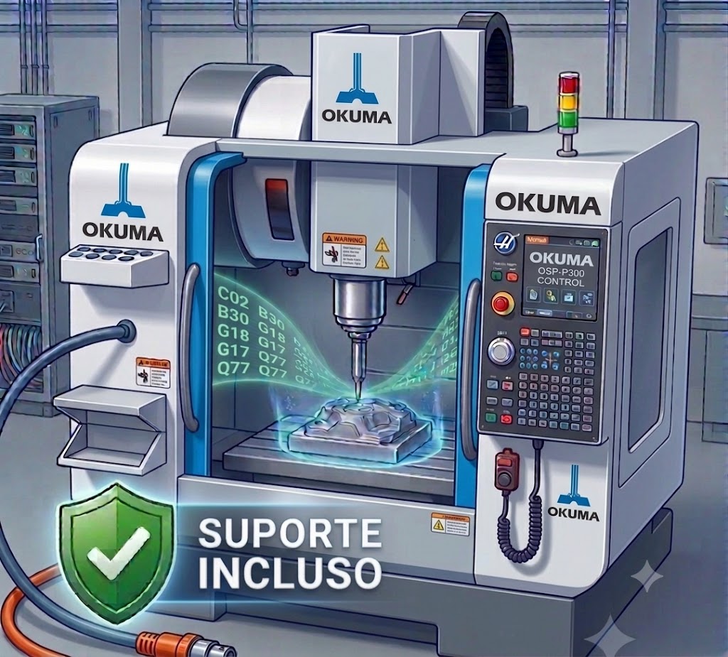 Pós Processador para Torno Okuma 2 eixos