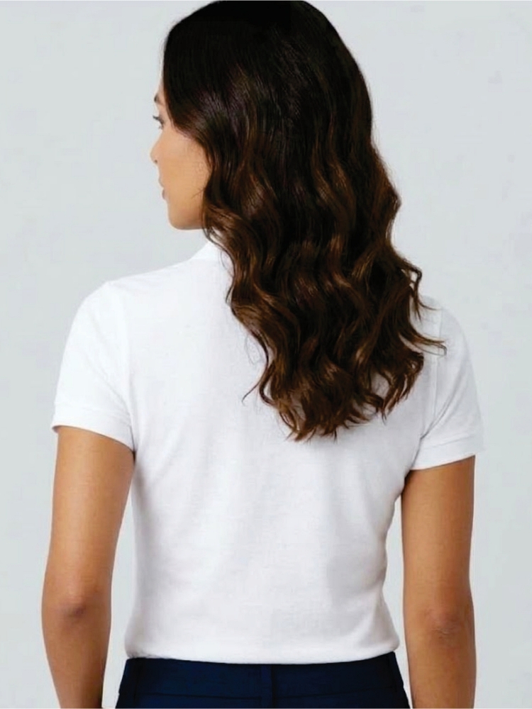 Camisa Polo Baby Look Branca