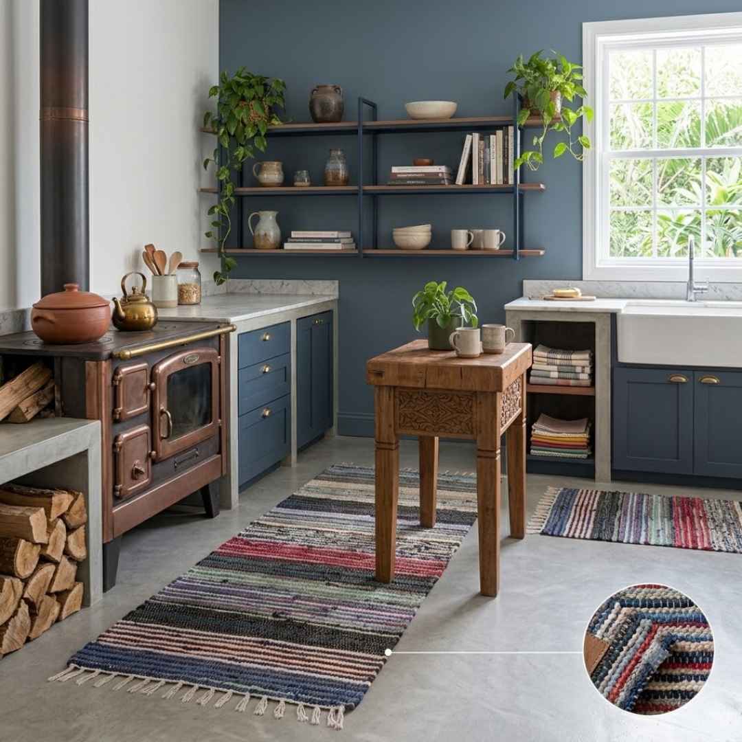 Jogo de Tapetes para Cozinha | 3 Peças com Passadeira 50x160 cm