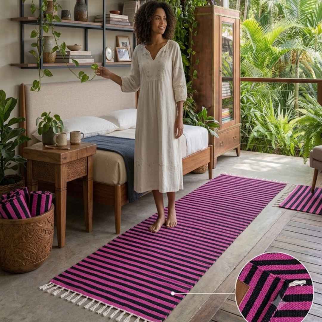 Jogo de Tapetes para Cozinha | 3 Peças com Passadeira 50x160 cm