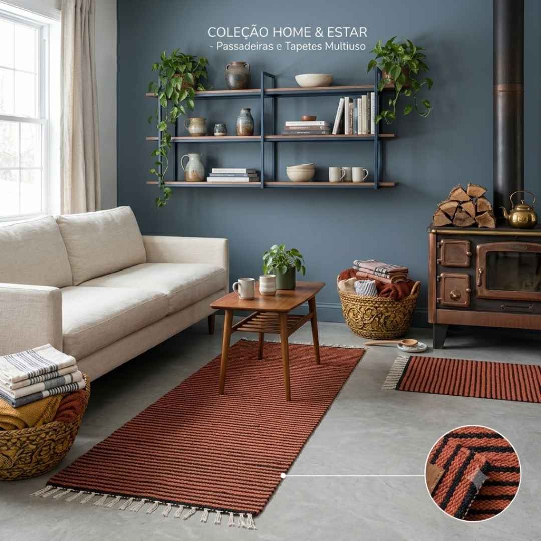 Passadeira de Malha Artesanal 1,38 x 48 cm – KIT 2 unidades (Cores Sortidas)