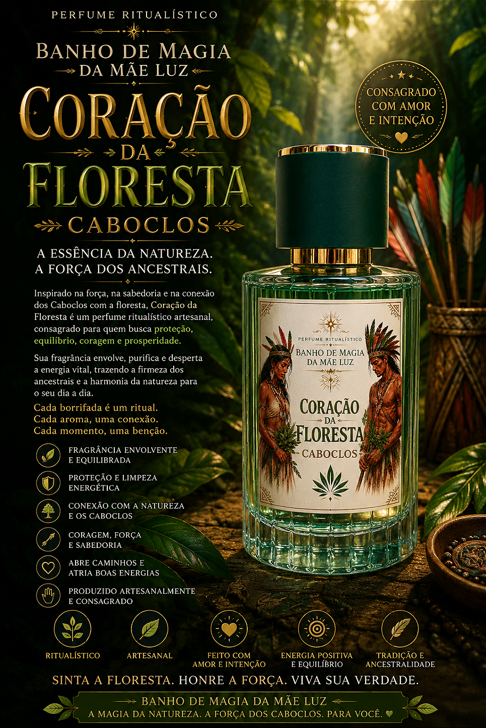 Coração da Floresta Caboclos Perfume Ritualístico