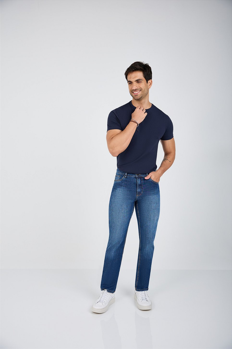 Calça Jeans Reta