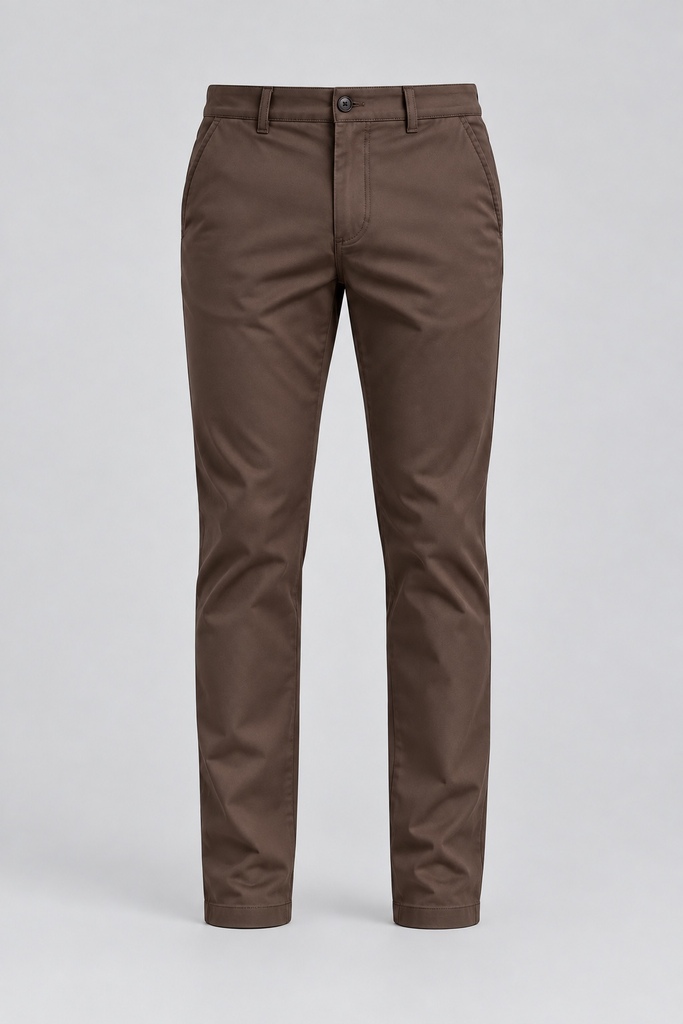 Calça Alfaiataria Acetinada - Marrom