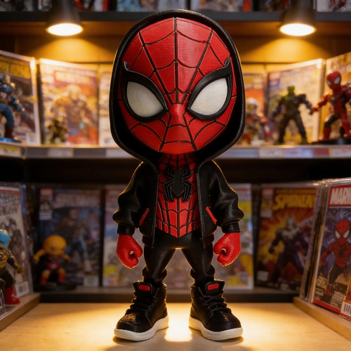 Boneco Homem-aranha Urbano Com Capuz 3d