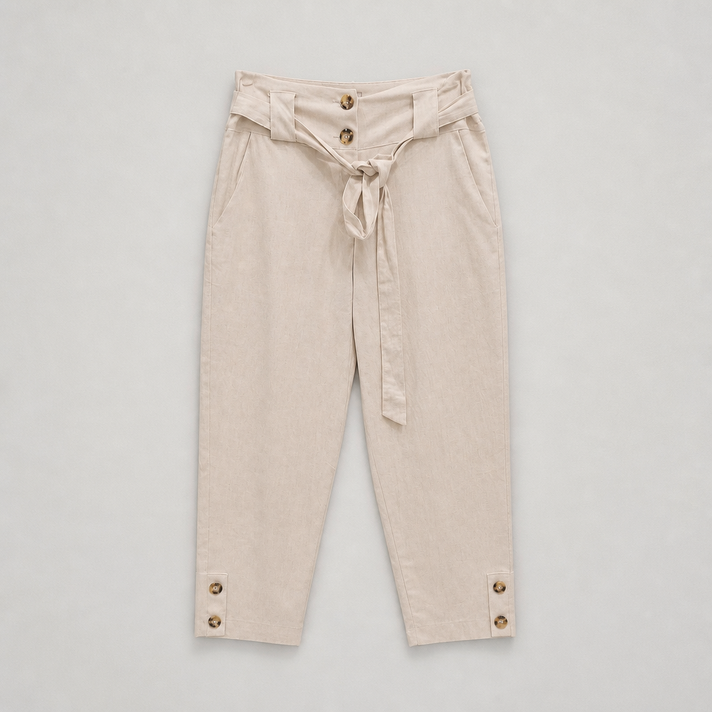 Calça de viscolinho Cropped