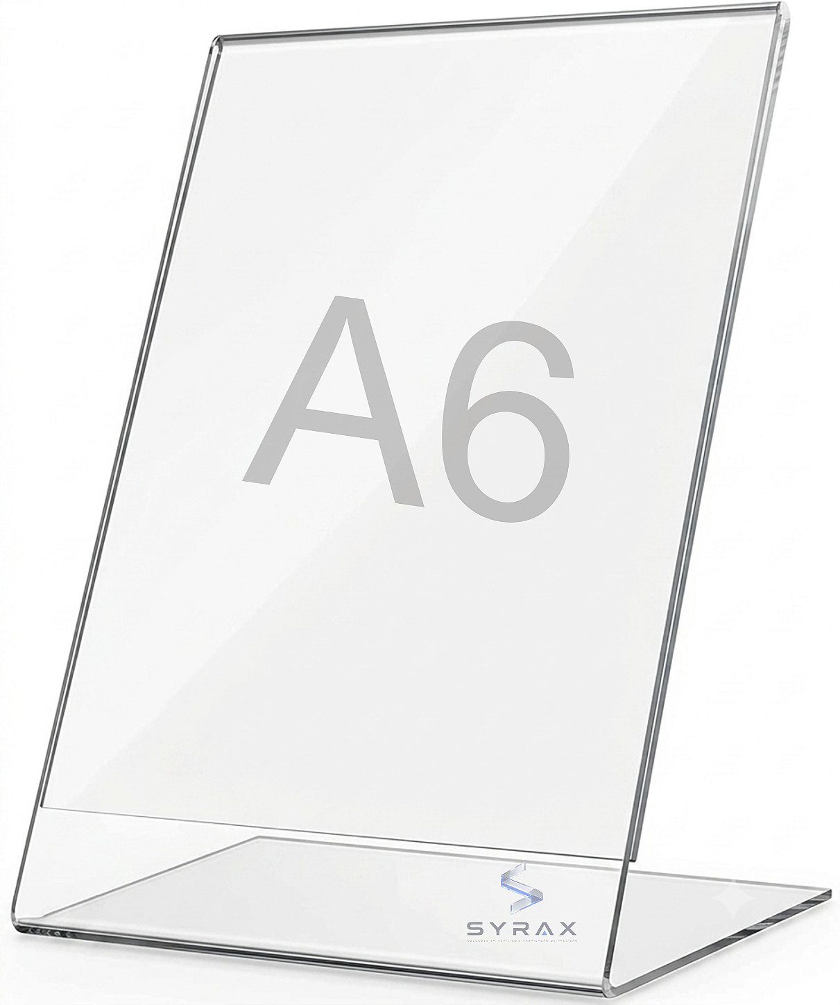Display Acrílico A6 15x10cm de Mesa Tipo L Vertical