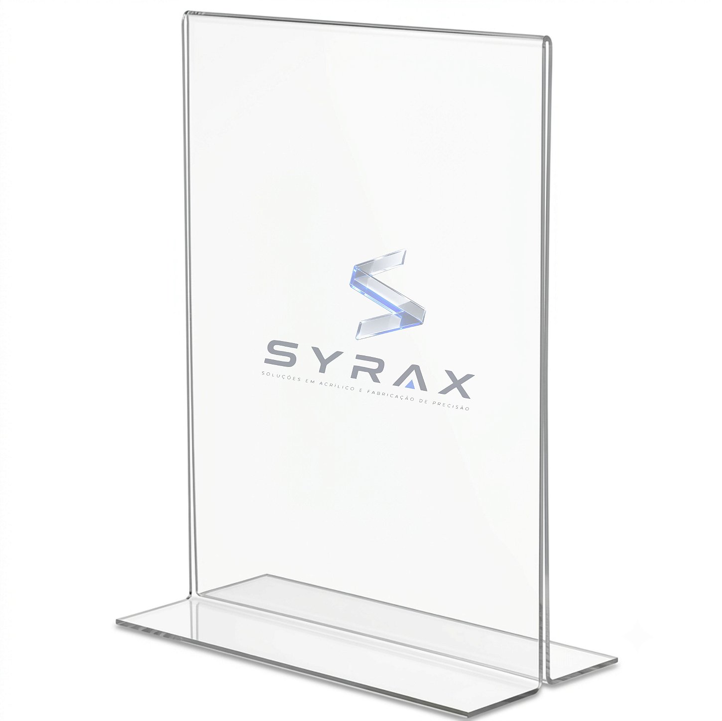 Display Acrílico A6 15x10cm de Mesa Tipo T Vertical
