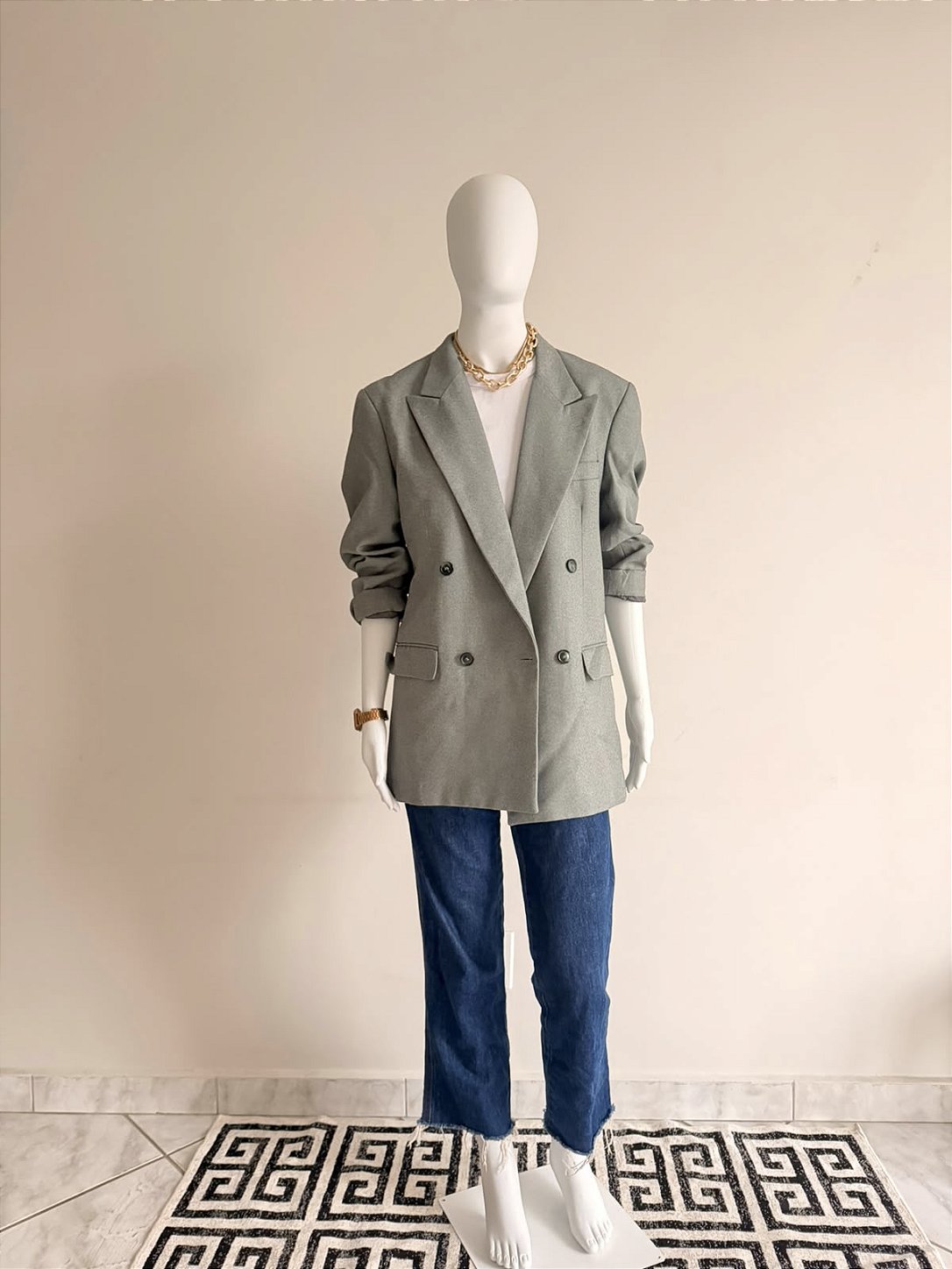 Blazer Cinza Vintage Feminino CGC