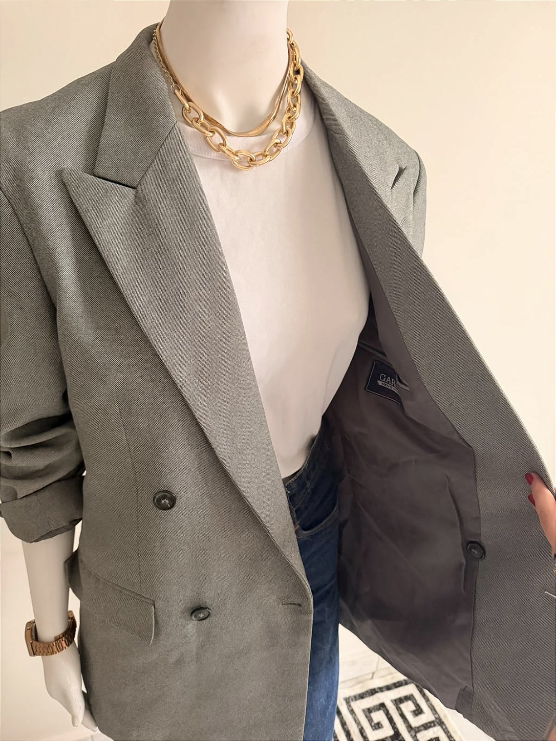 Blazer Cinza Vintage Feminino CGC