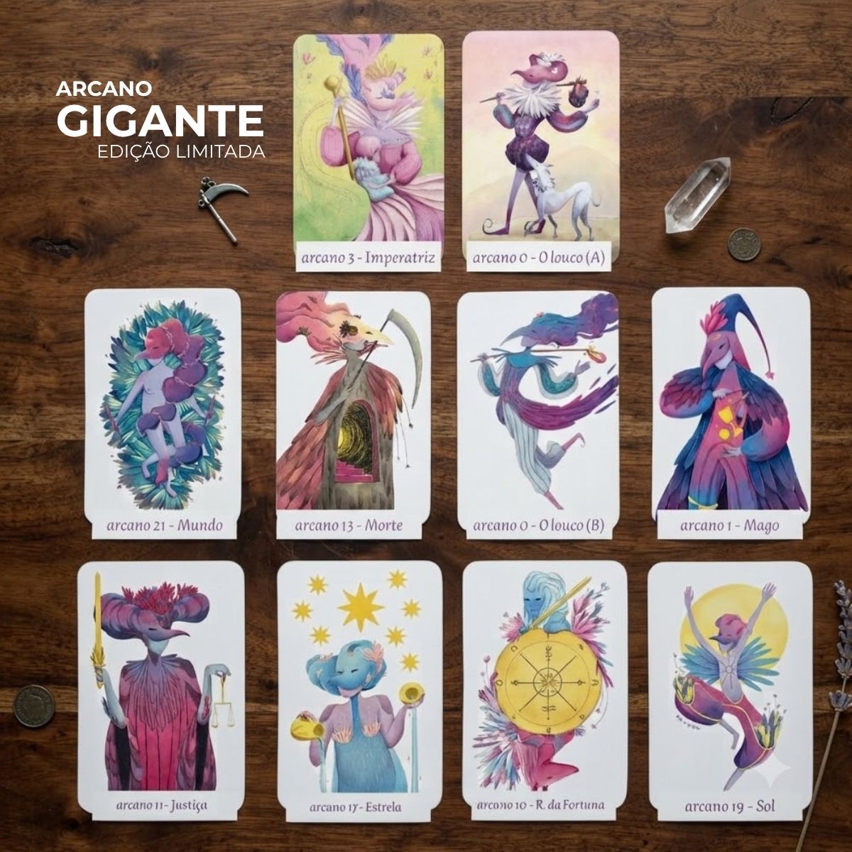 1 arcano gigante avulso RODA DA FORTUNA 10x15cm