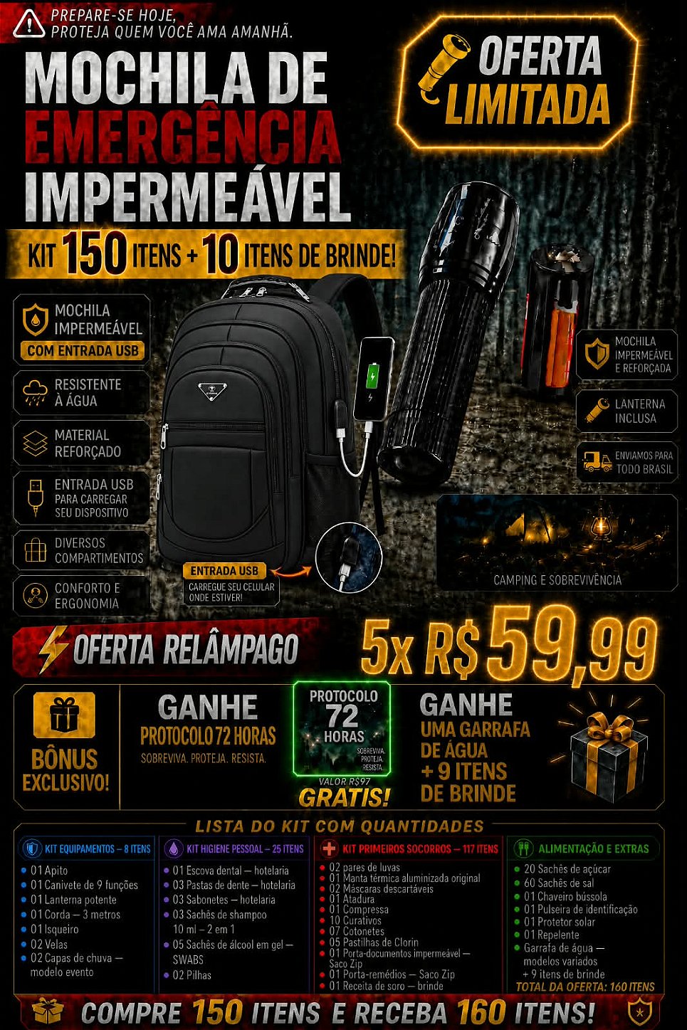 Mochila Emergencial Premium