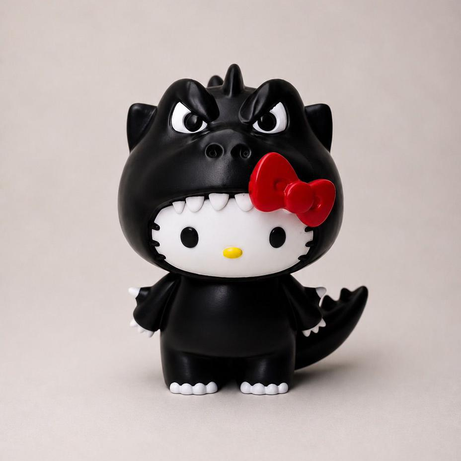 Estatueta Hello Kitty Godzilla