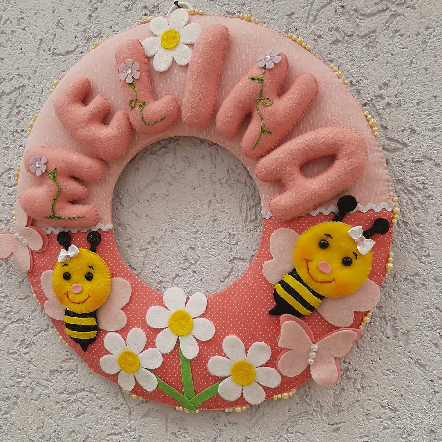 Guirlanda Decorativa de Feltro Abelhinha