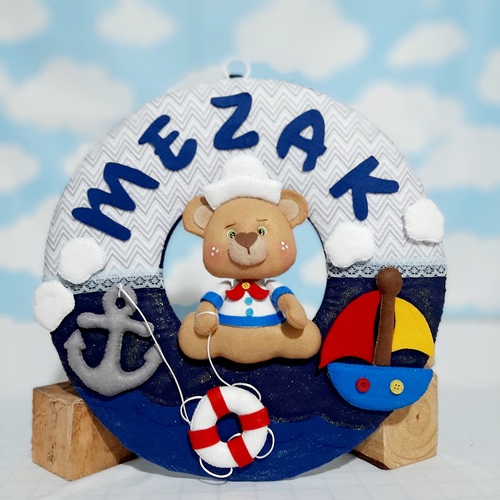 Guirlanda de Feltro Urso Marinheiro