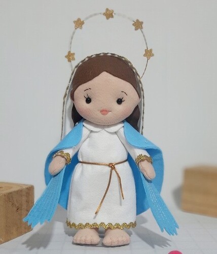 Boneca de Feltro Religiosa Nossa Senhora das Graças
