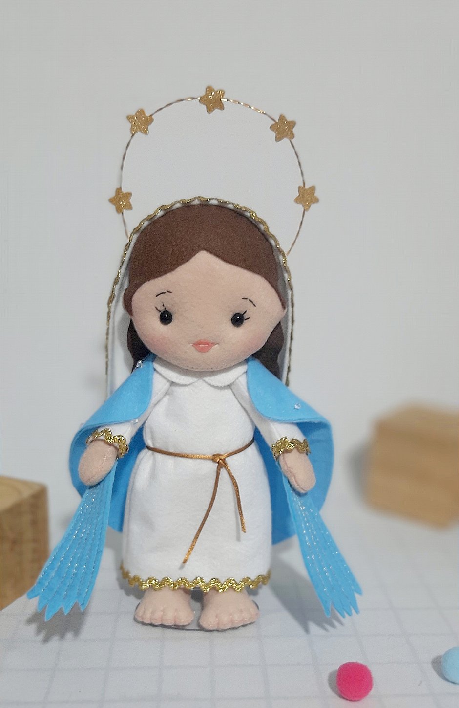 Boneca de Feltro Religiosa Nossa Senhora das Graças