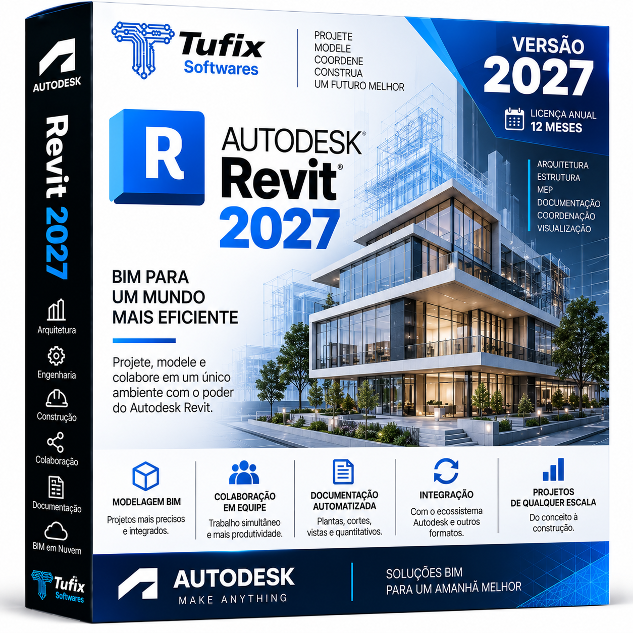 Autodesk Revit 2027 | Licença Anual 12 Meses | BIM