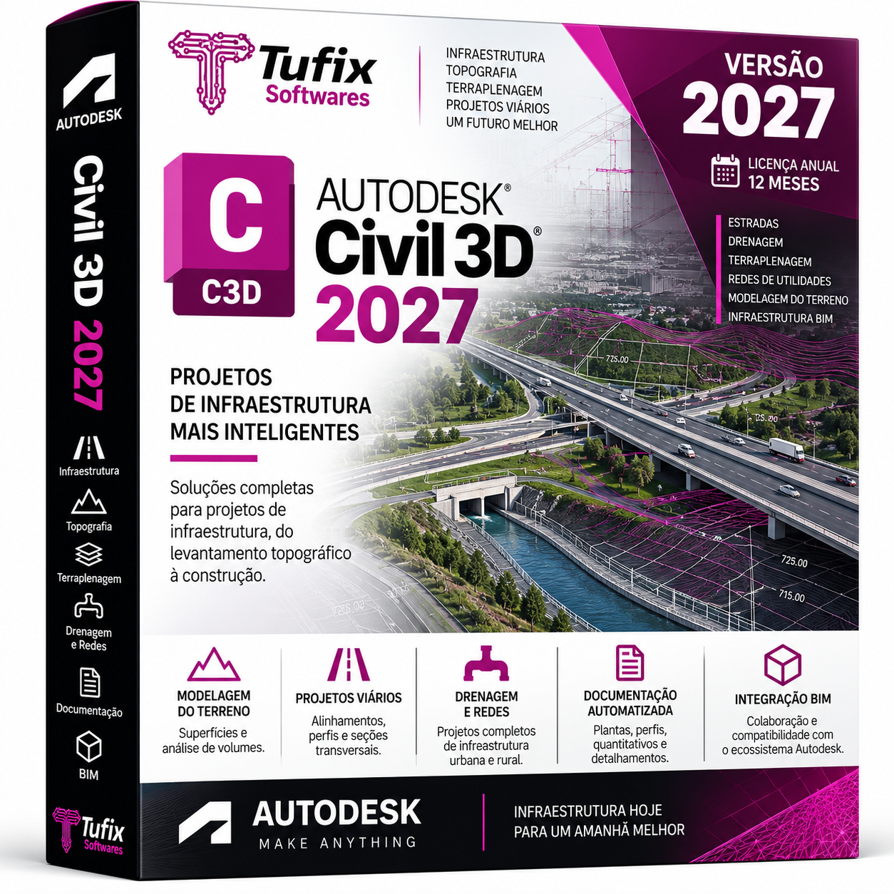 Autodesk Civil 3D 2027 | Licença Anual 12 Meses | Engenharia