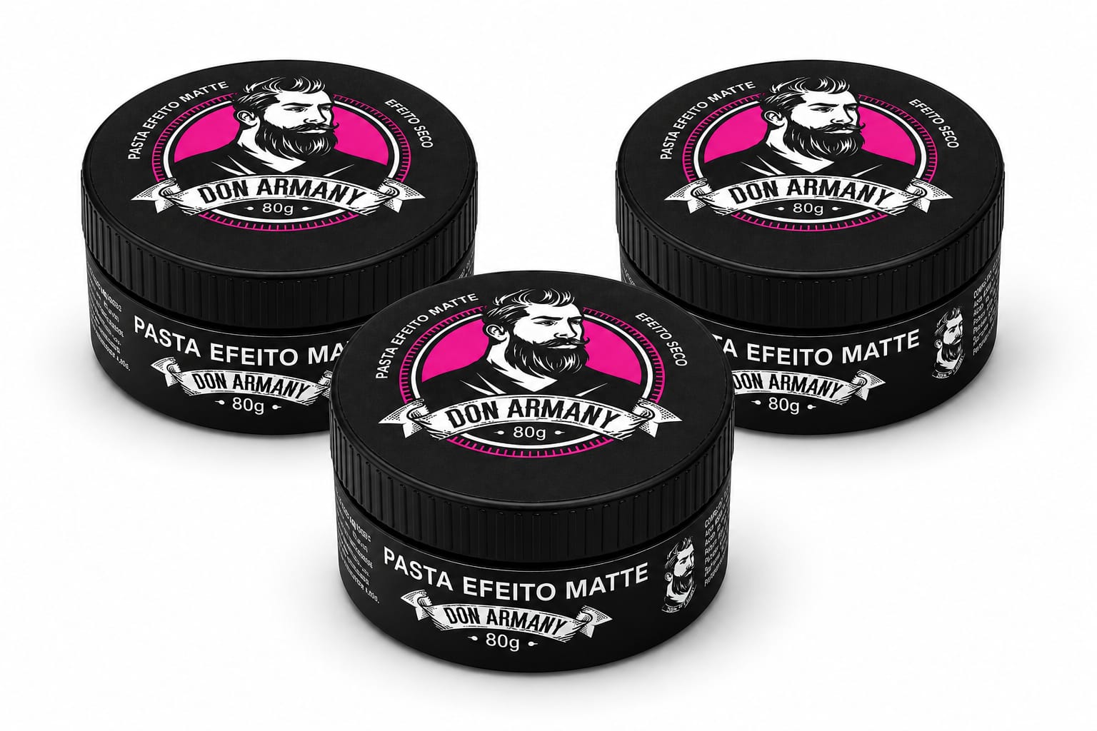 Pomada Modeladora Masculina Don Armany Efeito Matte C/ 3 Un