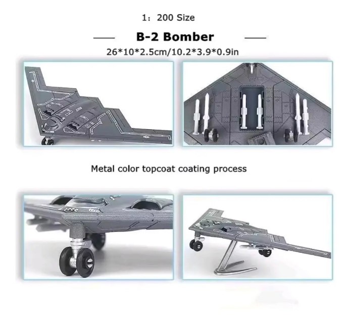 Model Kit B2 Bomber USA China Plastimodelismo