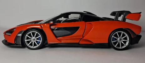 Miniatura Mclaren Senna Laranja 18 cm