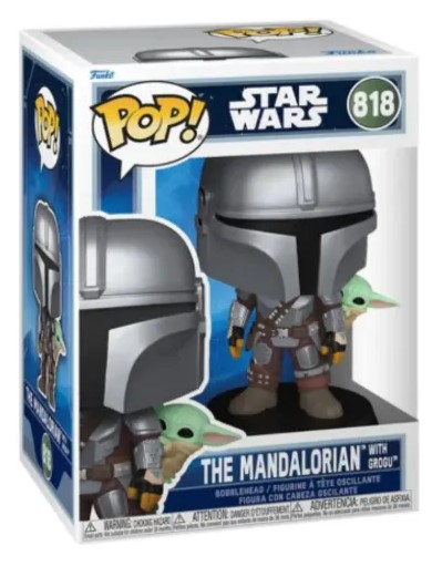 Funko Pop Mandaloriano com Grogu Star Wars Candide