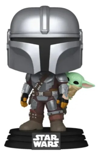 Funko Pop Mandaloriano com Grogu Star Wars Candide