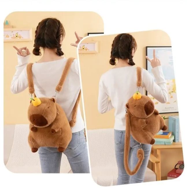 Mochila Capivara De Pelúcia