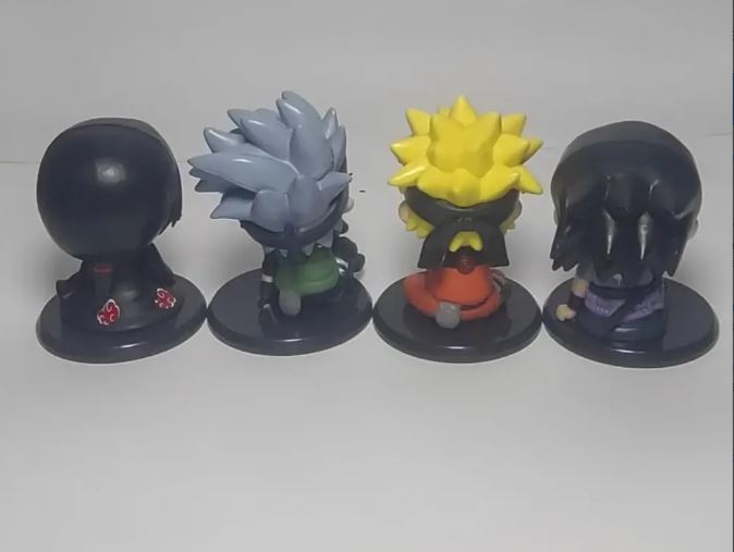 Kit 4 Figures Naruto Sasuke Kakashi e Itachi