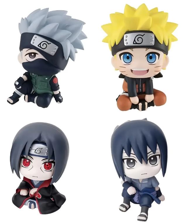 Kit 4 Figures Naruto Sasuke Kakashi e Itachi