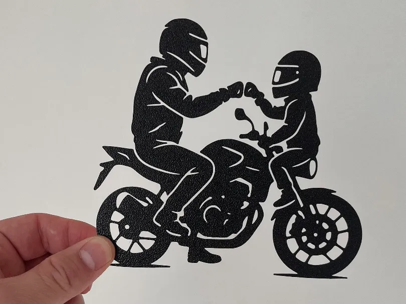 Enfeite de Parede Pai e Filho na Moto – Decoração Dia dos Pais