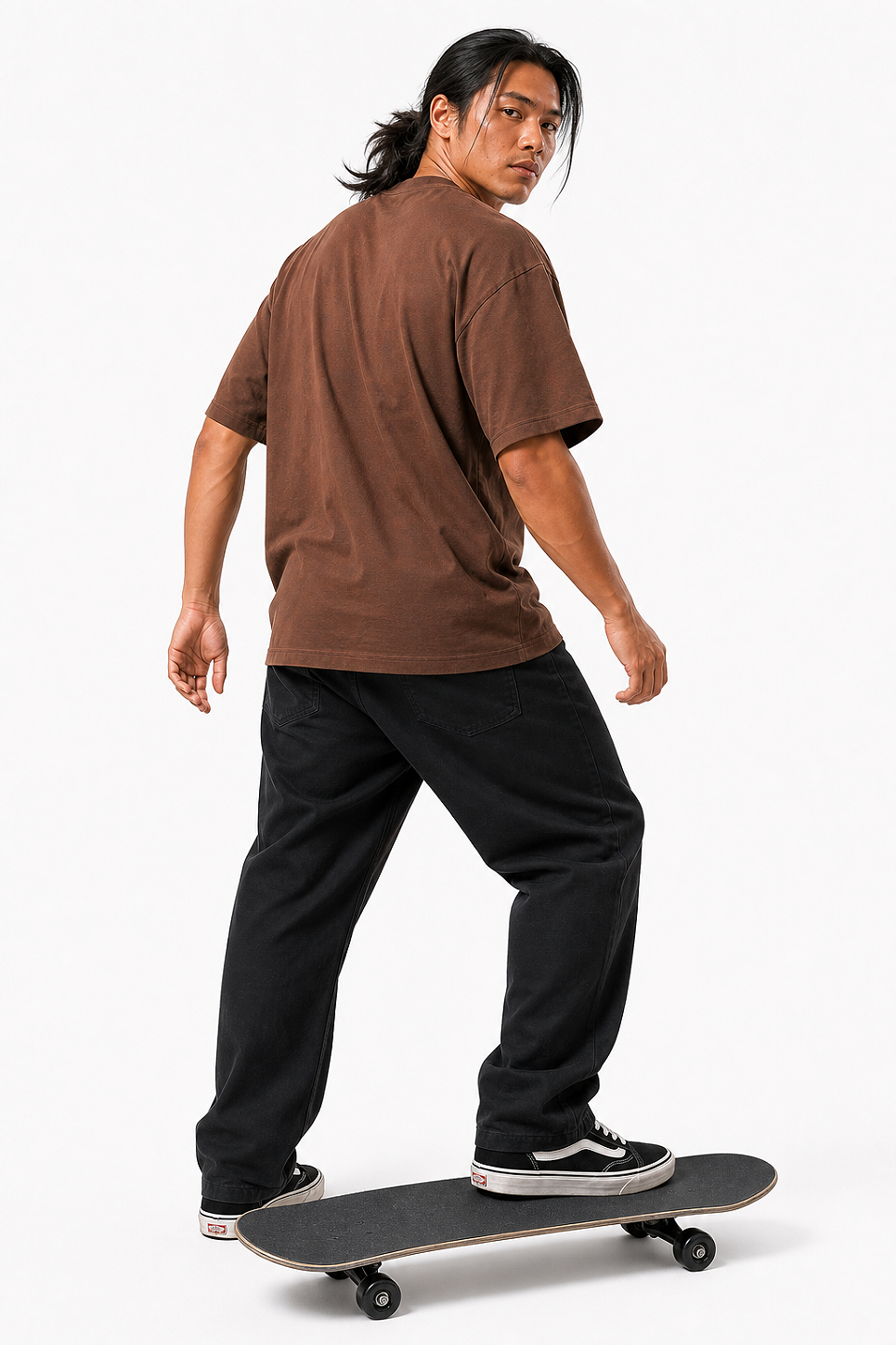 Camiseta Oversized Masculina Marrom Haze