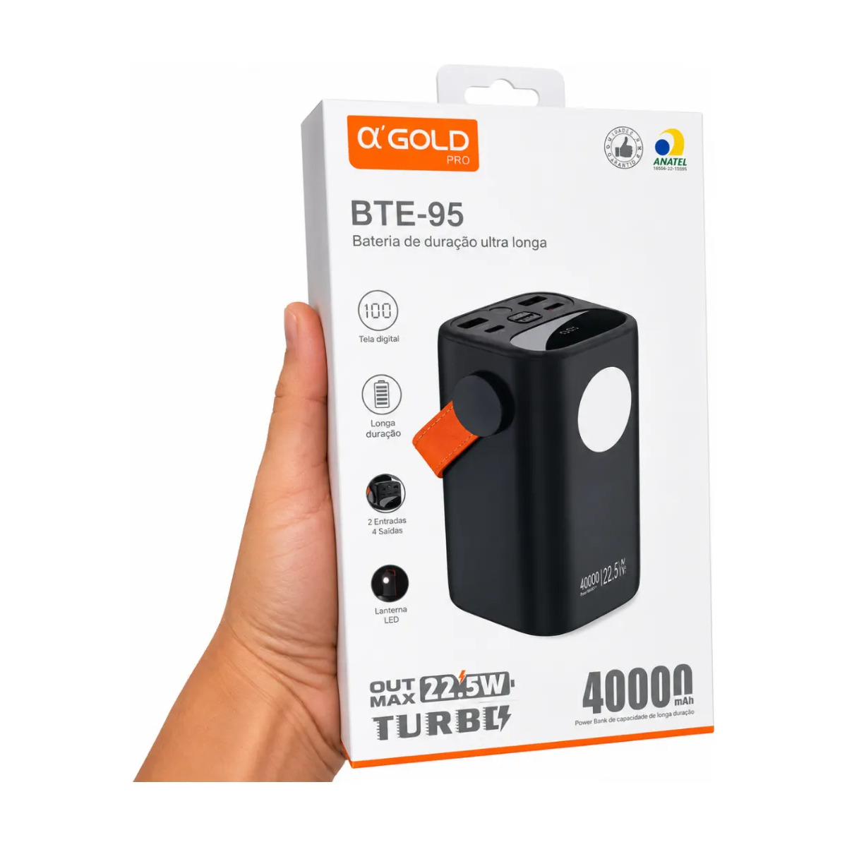 Power Bank Carregador Portátil A Gold BTE-95 40000mAh Turbo