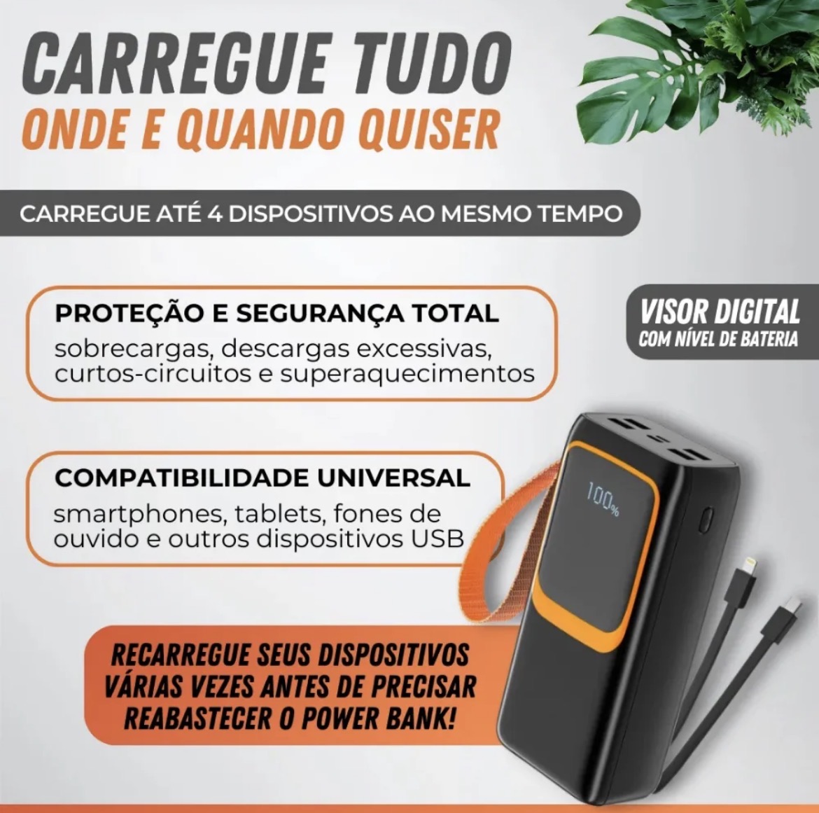 Power Bank Espada 30000mAh 22.5W Turbo BTE-46E