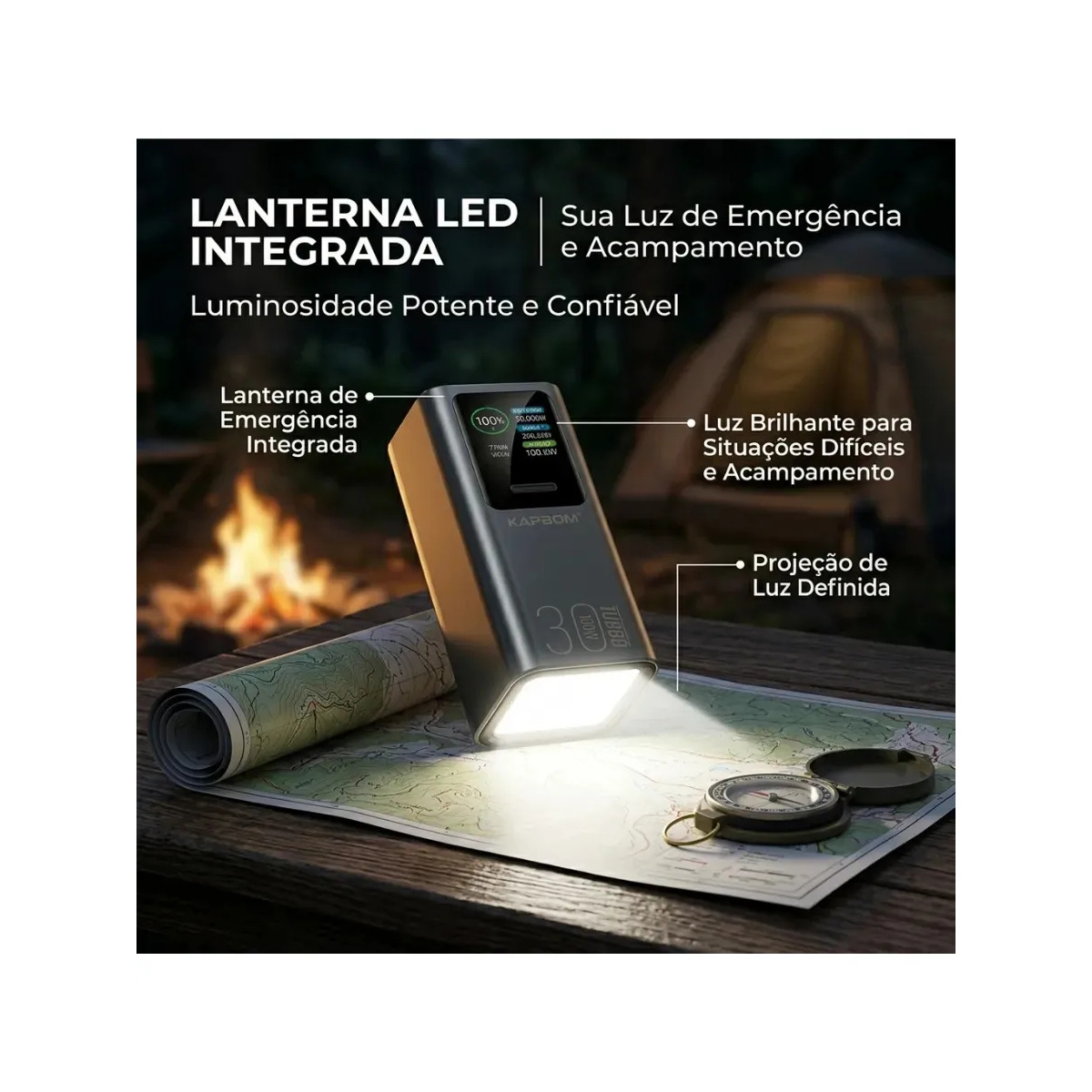 Power Bank Kapbom KA-9895B 30000mAh 100W Turbo