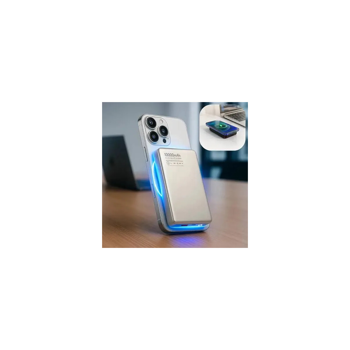 Carregador Portátil Magnético Com Indução Agold Pro BTE-98 | 10000mah Turbo 22.5w