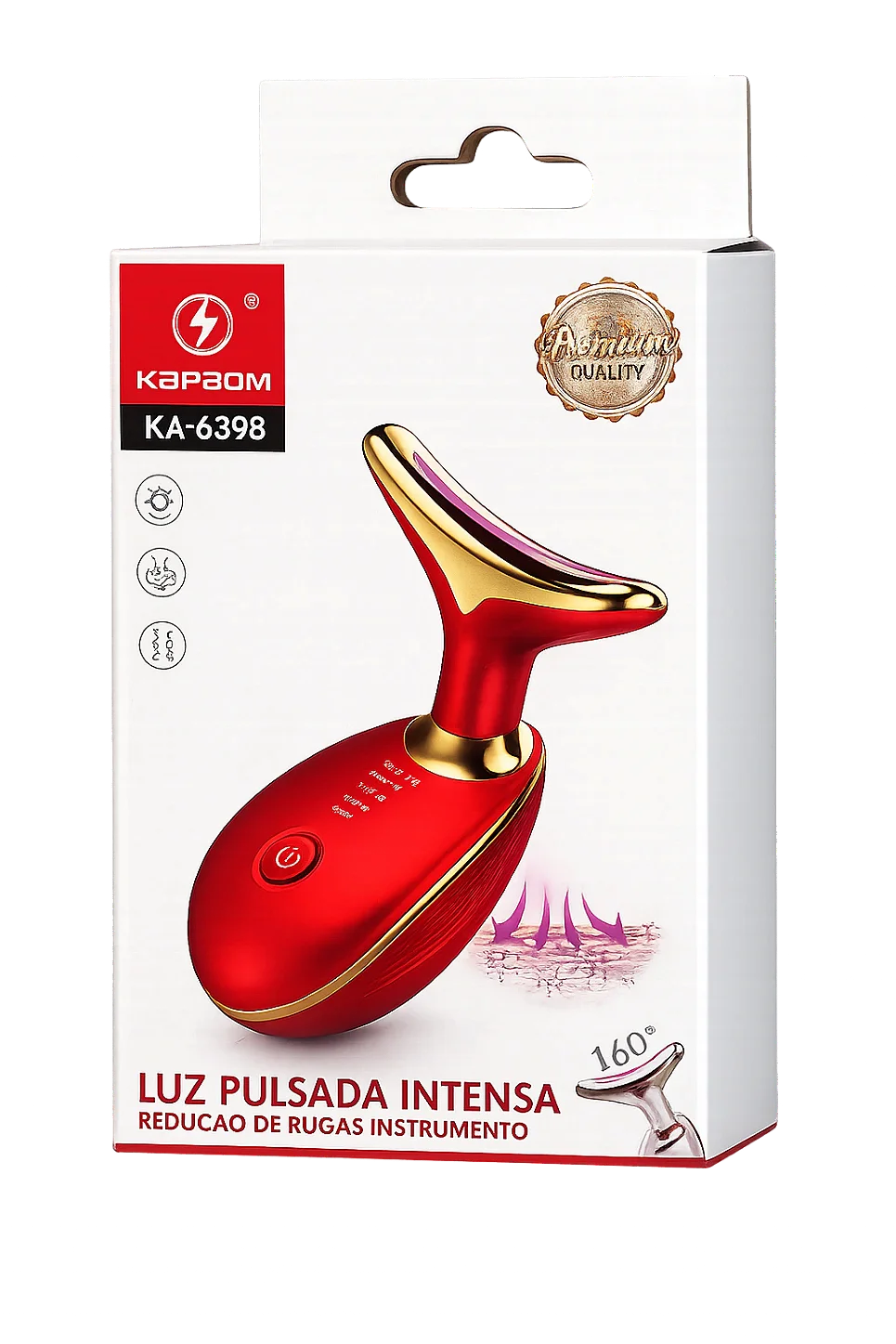 Massageador Facial Luz Pulsada Intensa Redução De Rugas Instrumento KA-6398 KAPBOM