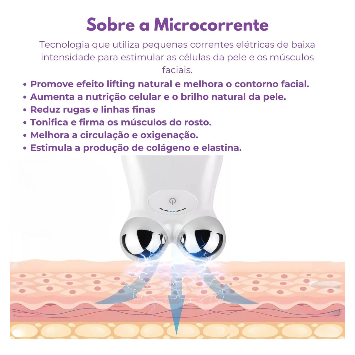 Micro Lift Massageador Facial Microcorrente Lifting Do Rosto