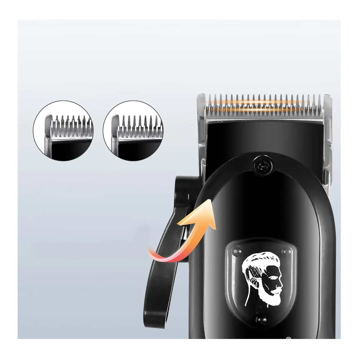 Máquina de Cortar Cabelo Daling Hair Clipper Dl-1755 Black Clipper Máquina de Cortar Cabelo