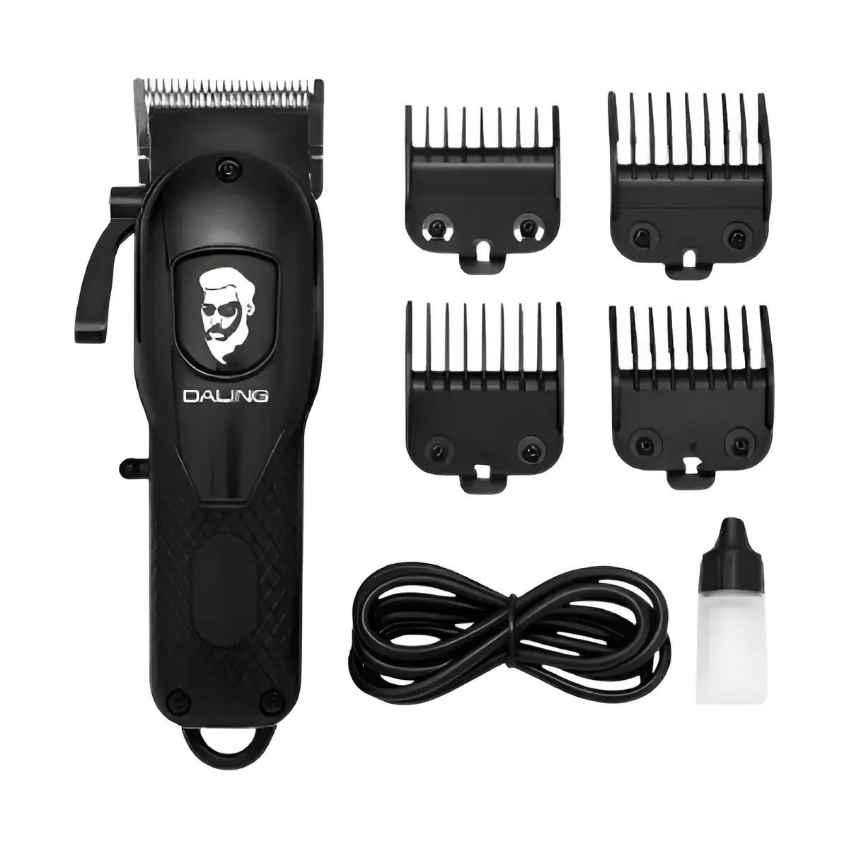 Máquina de Cortar Cabelo Daling Hair Clipper Dl-1755 Black Clipper Máquina de Cortar Cabelo