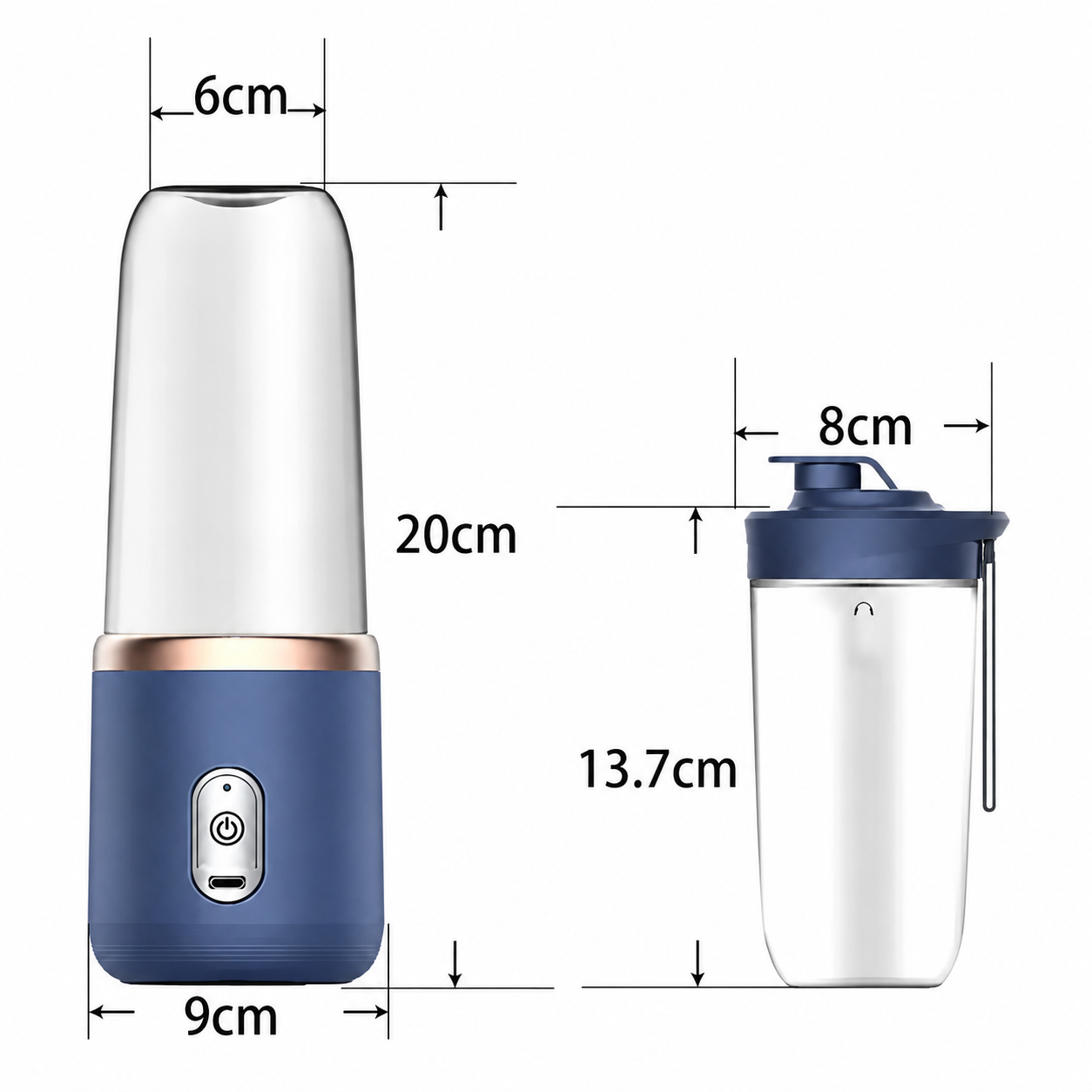 Mini Liquidificador Portátil Oásis 2 Copos Mixer Elêtrico Batedor Sheikeira OIH-2500